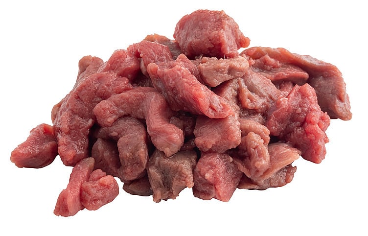 Biffkjøtt rå flatbiff strimlet 10xca500g    kg