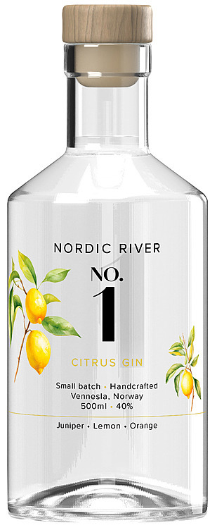 Nordic river citrus gin   40%  50cl
