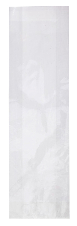 Baguettpose film i front hvit  110/50x350mm  1000stk