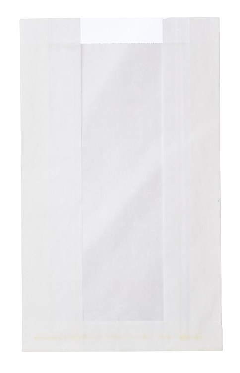 Bakepose hvit 1kg m/vindu  155/45x230mm  1000stk