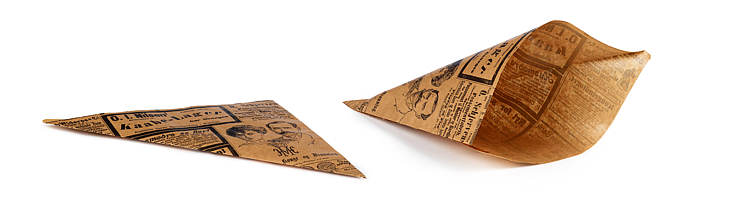 Spisspose brun avistrykk 210x200mm  1000stk