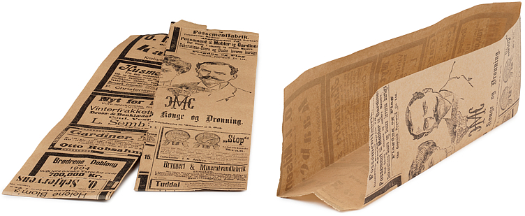 Baguettelomme avistrykk brun  60x290mm  1000stk