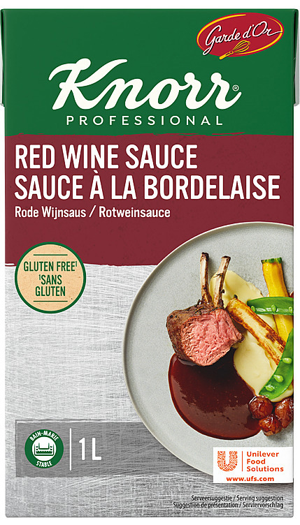 Rødvinsaus, serveringsklar  1l