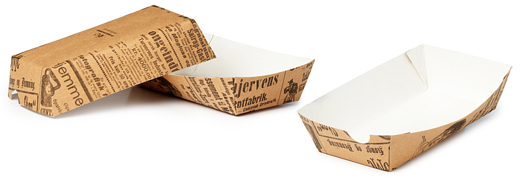 Pommes beger medium brun avistrykk