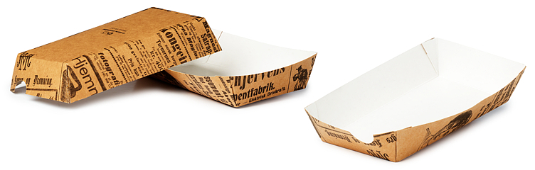 Pommes beger mini brun avistrykk