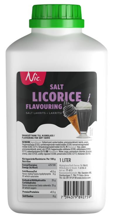 Nic sirup med smak av salt lakris  1l
