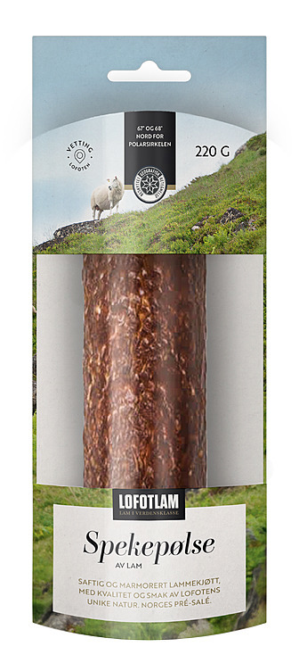 Lofotlam spekepølse  220g