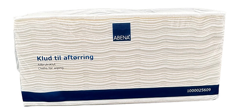 Allbruksklut 1l 42x35cm hvit viskose interfold  80stk