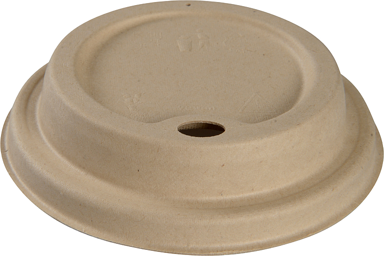 Drikkelokk ø9cm brun bagasse  50stk