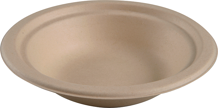 Fiberskål 3,8cm ø18, 400ml natur bagasse  50stk
