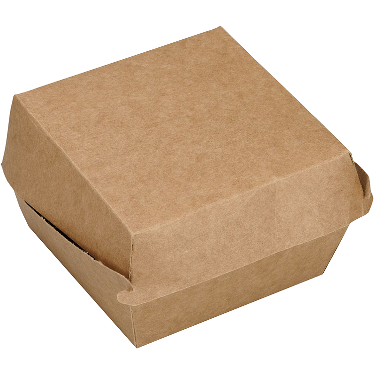 Hamburgerboks 11,8x11,7x8,2cm 1100ml brun hengsl  100stk
