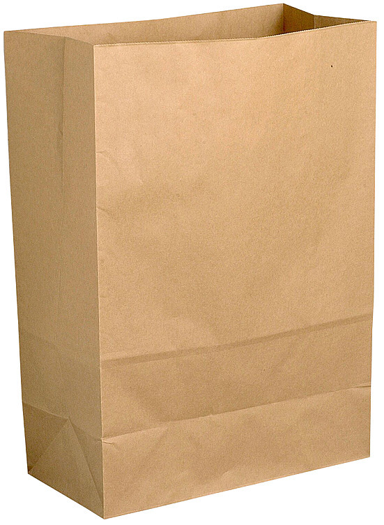 Papirpose m/falset bunn 32x17x45cm 30l brun u/ht  250stk
