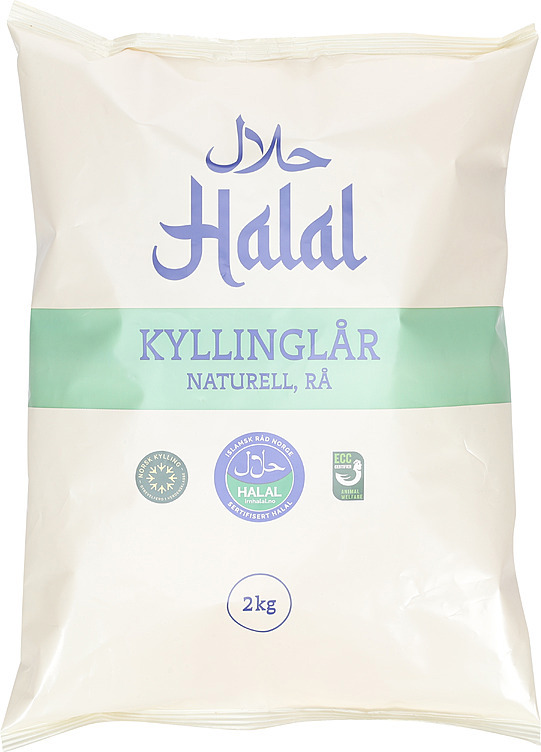 Halal rå kyllinglår  2kg