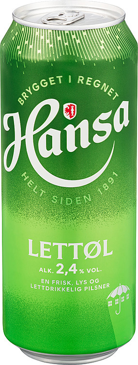 Hansa lettøl bx   2,4%   24x50cl