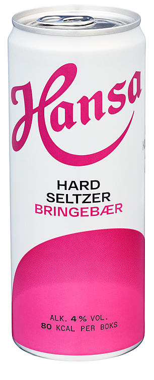 Hansa hard seltzer bringebær bx   4%   24x33cl