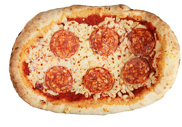 Napolitansk biga pizza oval - pepperoni  12x390g