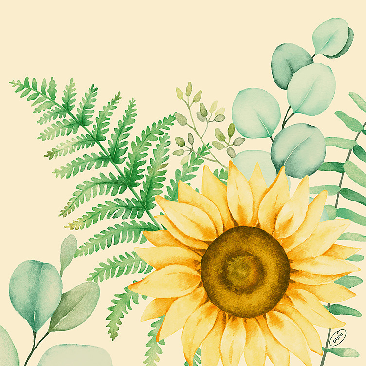 Serviett biodunisoft 40cm sunflower dream   60stk