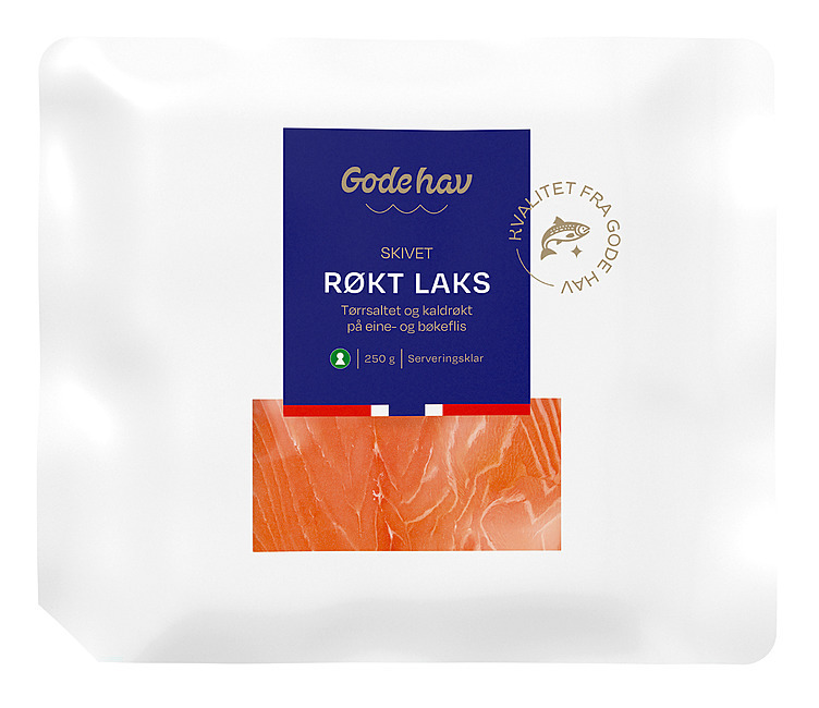 Røkt laks skivet  250g