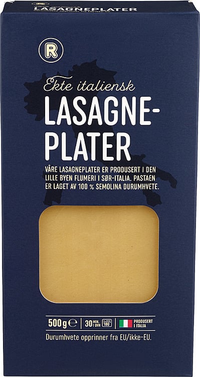 Lasagneplater  r  500g