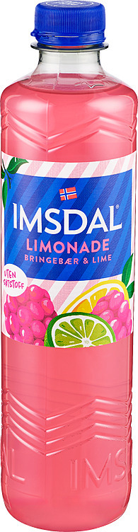 Imsdal limonade bringebær & lime  24x50cl
