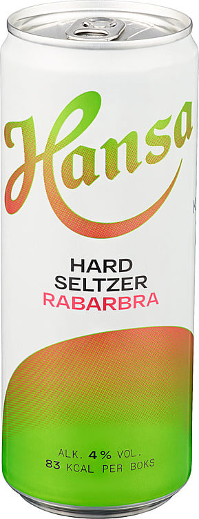 Hansa hard seltzer rabarbra bx  4%  24x33cl