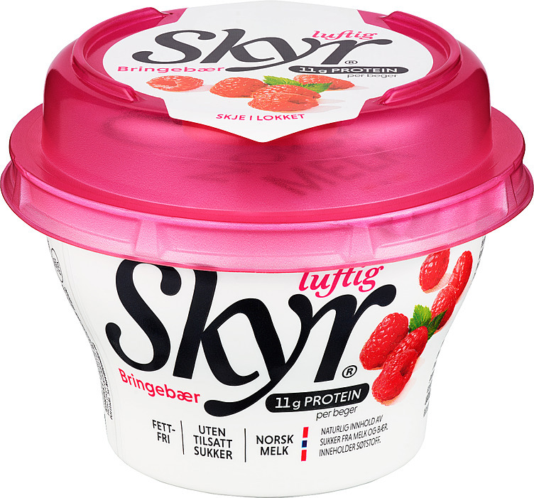 Skyr luftig bringebær  130g