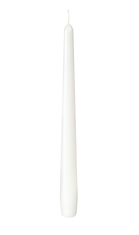 Antikklys 25cm hvit 100%50stk