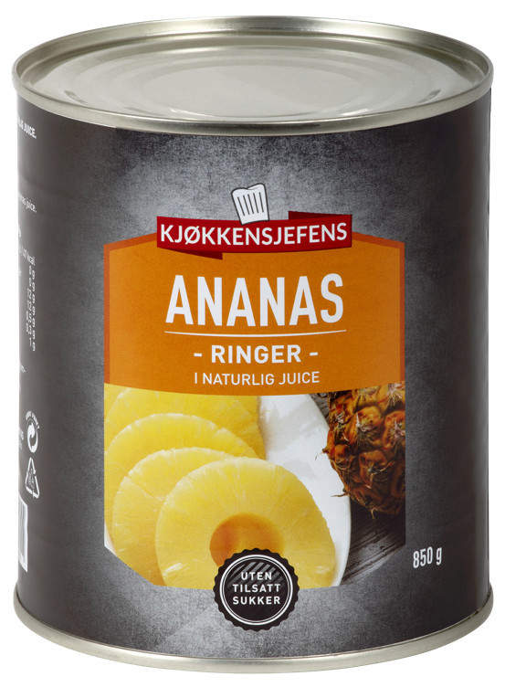 Ananasringer   850g
