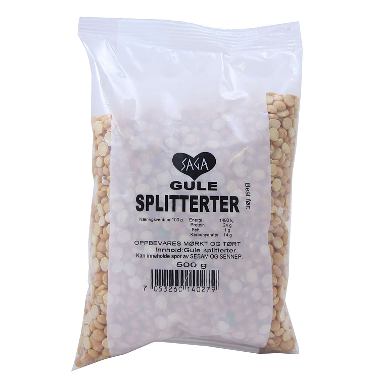 Erter gule splitt        500g