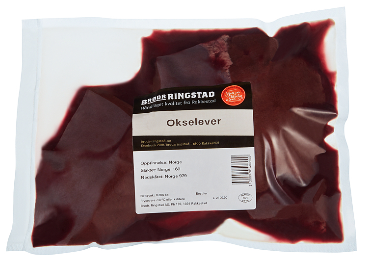 Okselever ca 800g frys    kg