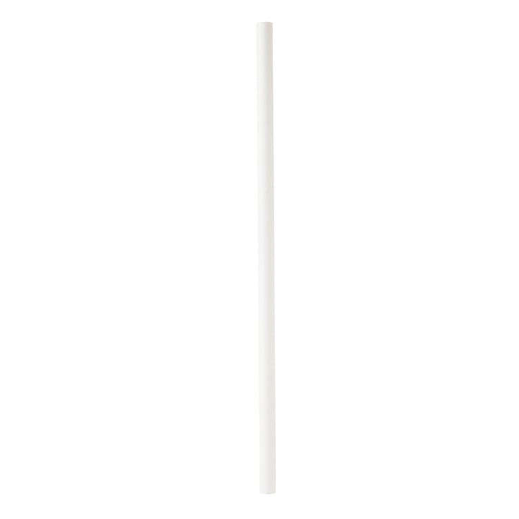 Sugerør papir 8x230mm hvit  100stk