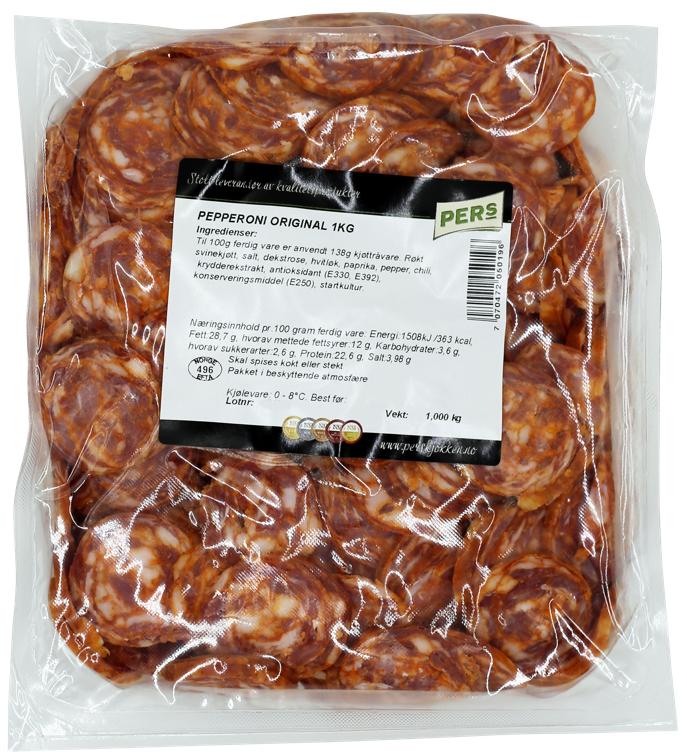 Pepperoni original skivet 1kg