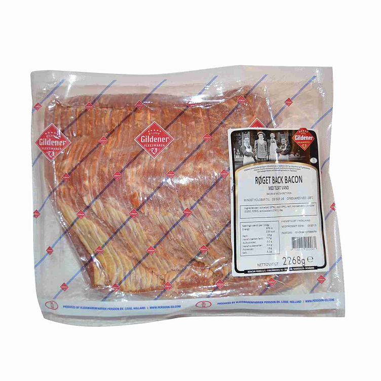 Bacon back sliced, røkt  t   kg månedspris