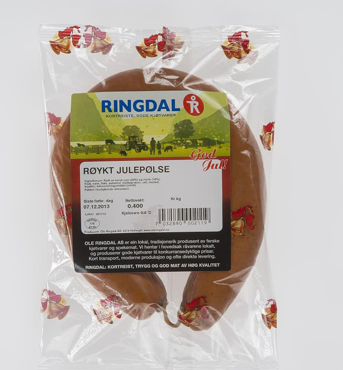 Julepølse røykt  400g