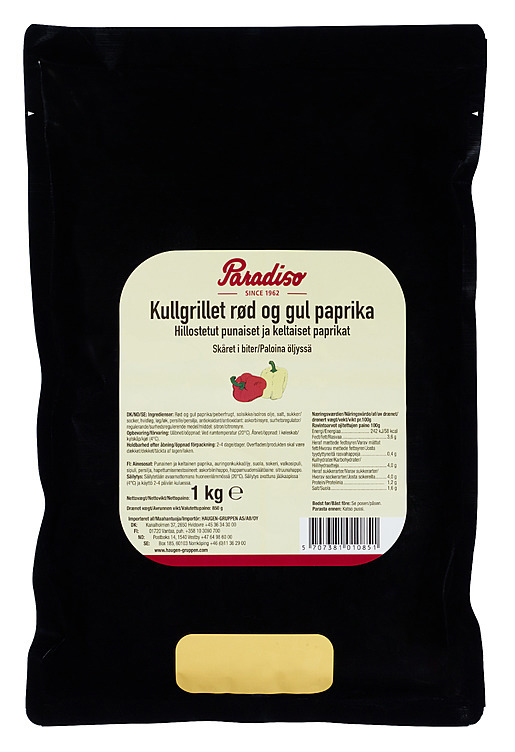 Kullgrillet paprika r/g   1kg