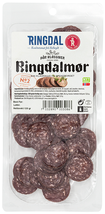Ringdalmør røkt i skiver   120g