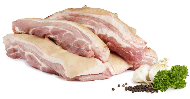 Pork belly strips 2,5kg  kg