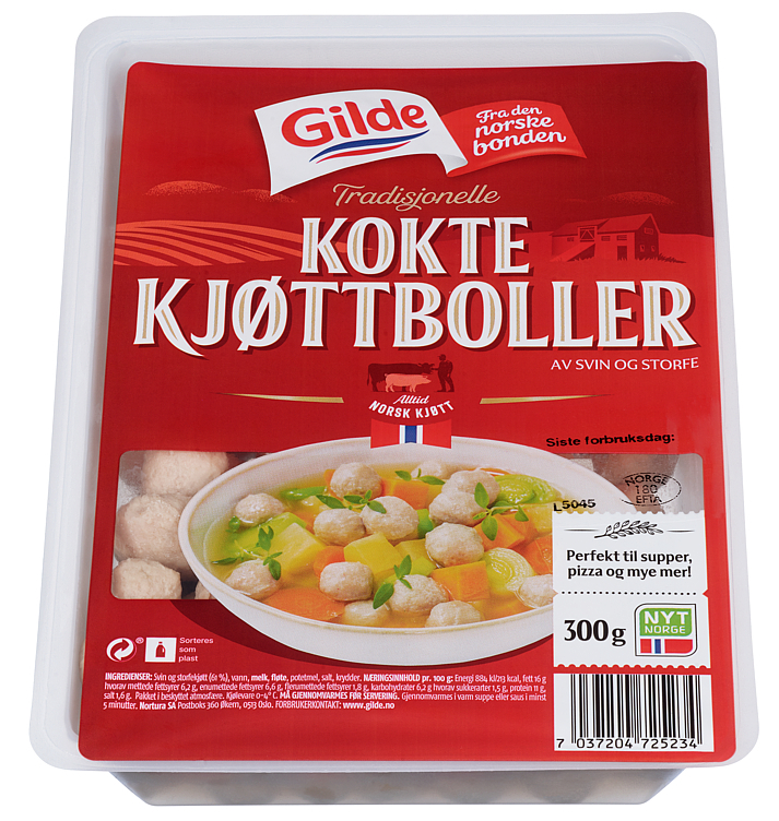 Kjøttboller kokt  300g