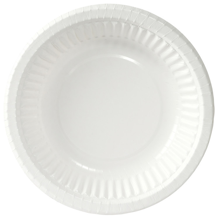 Tallerken papp dyp 18cm hvit     50stk