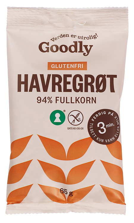 Havregrøt naturell glutenfri  65g
