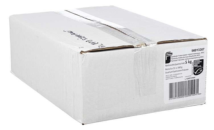 Sprøbakt fiskerullade m/grønnsaksaus msc 160g 5kg