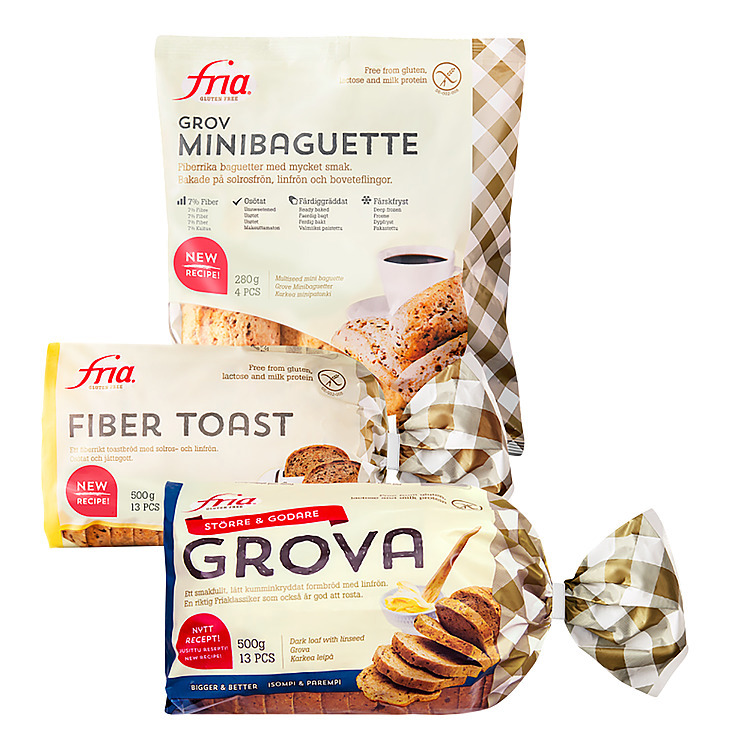 Mixeske grovt brød glutenfri 7stk   2,9kg
