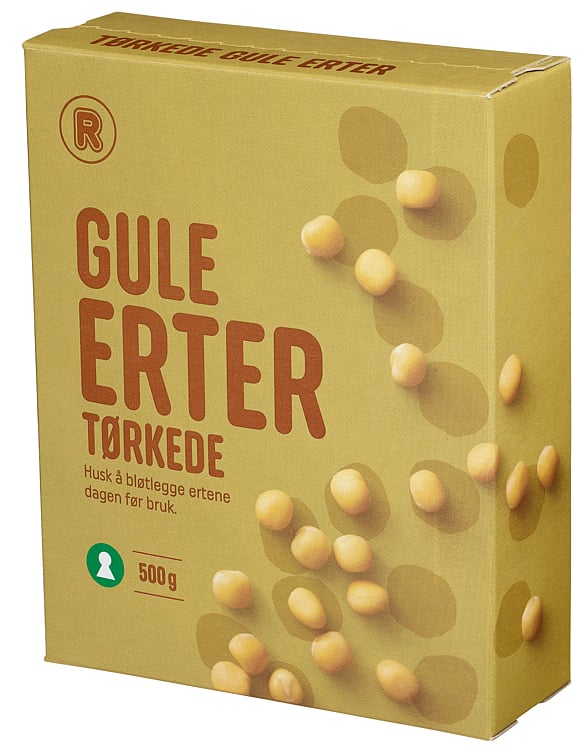 Erter gule tørkede    500g