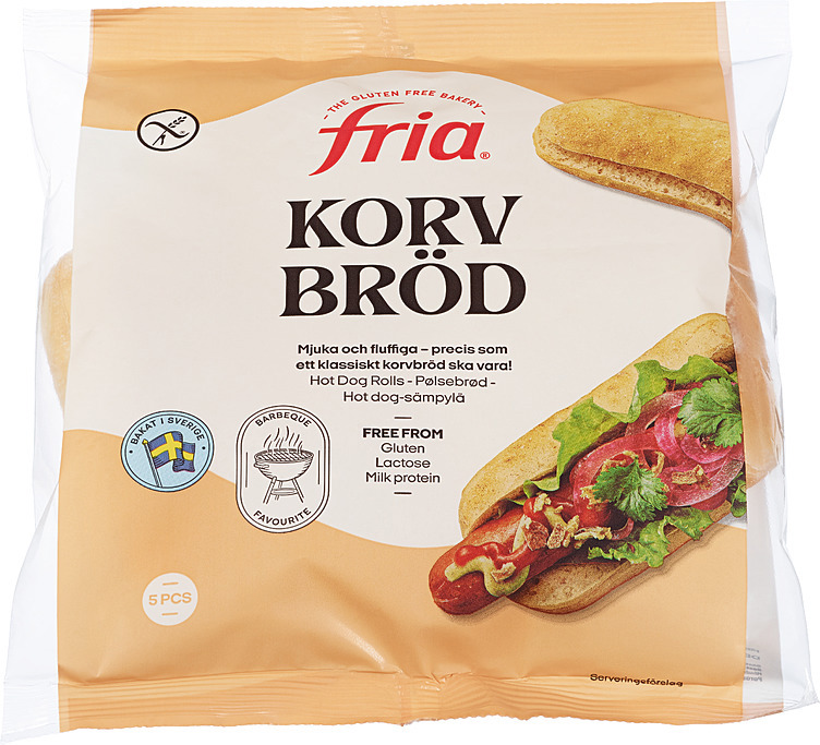 Pølsebrød glutenfri   210g