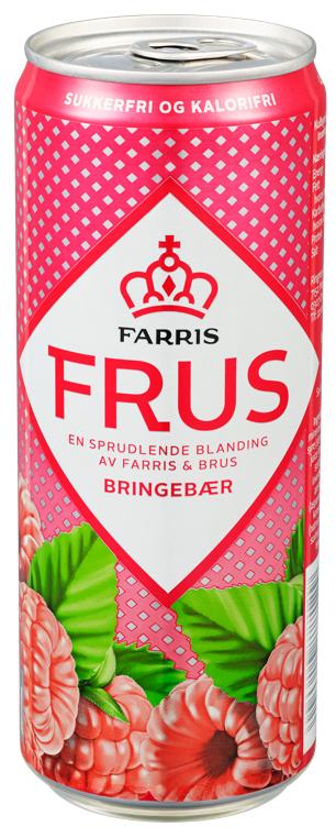 Farris frus bringebær bx sleek   24x33cl
