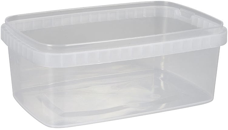 Plastbeger 192x129x73mm 1200ml klar pp 1-rom s.forp. 135stk