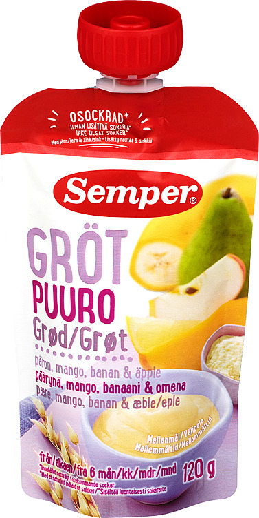 Grøt rte frukt 6mnd  120g