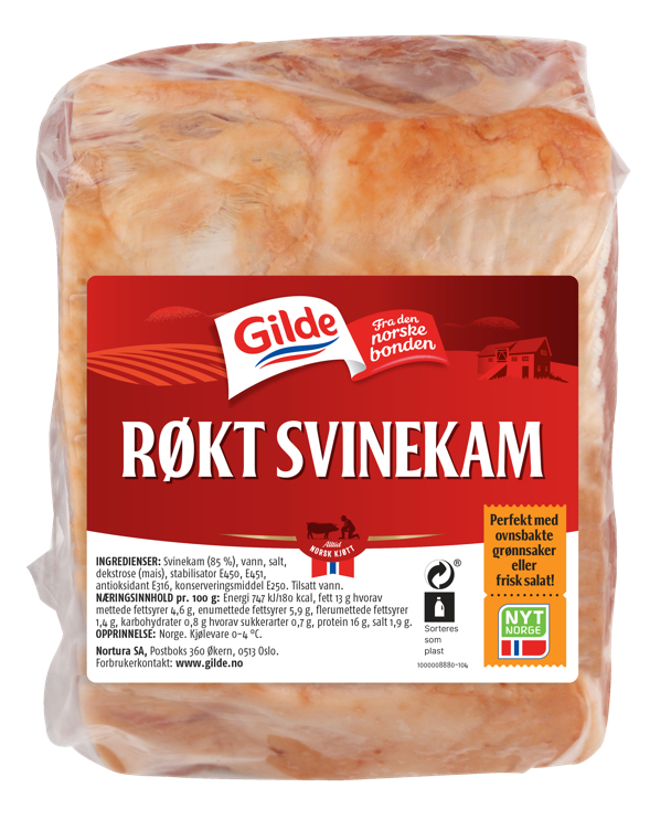 Røkt svinekam m/ben ca.1,3kg  kg