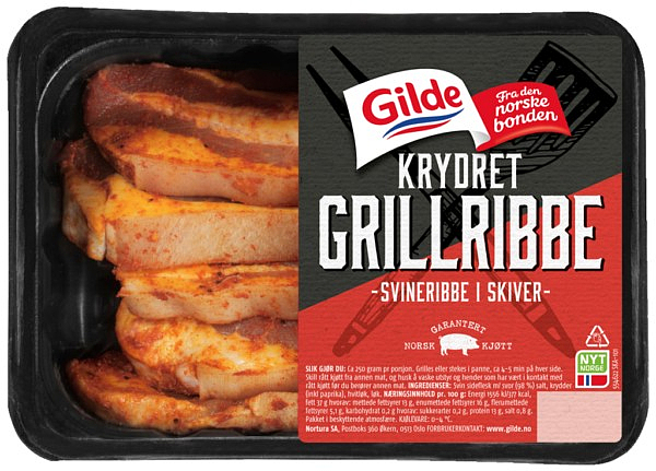 Grillribbe krydret skivet 430g