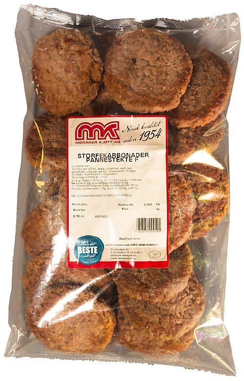 Storfekarbonader pannestekte  2kg